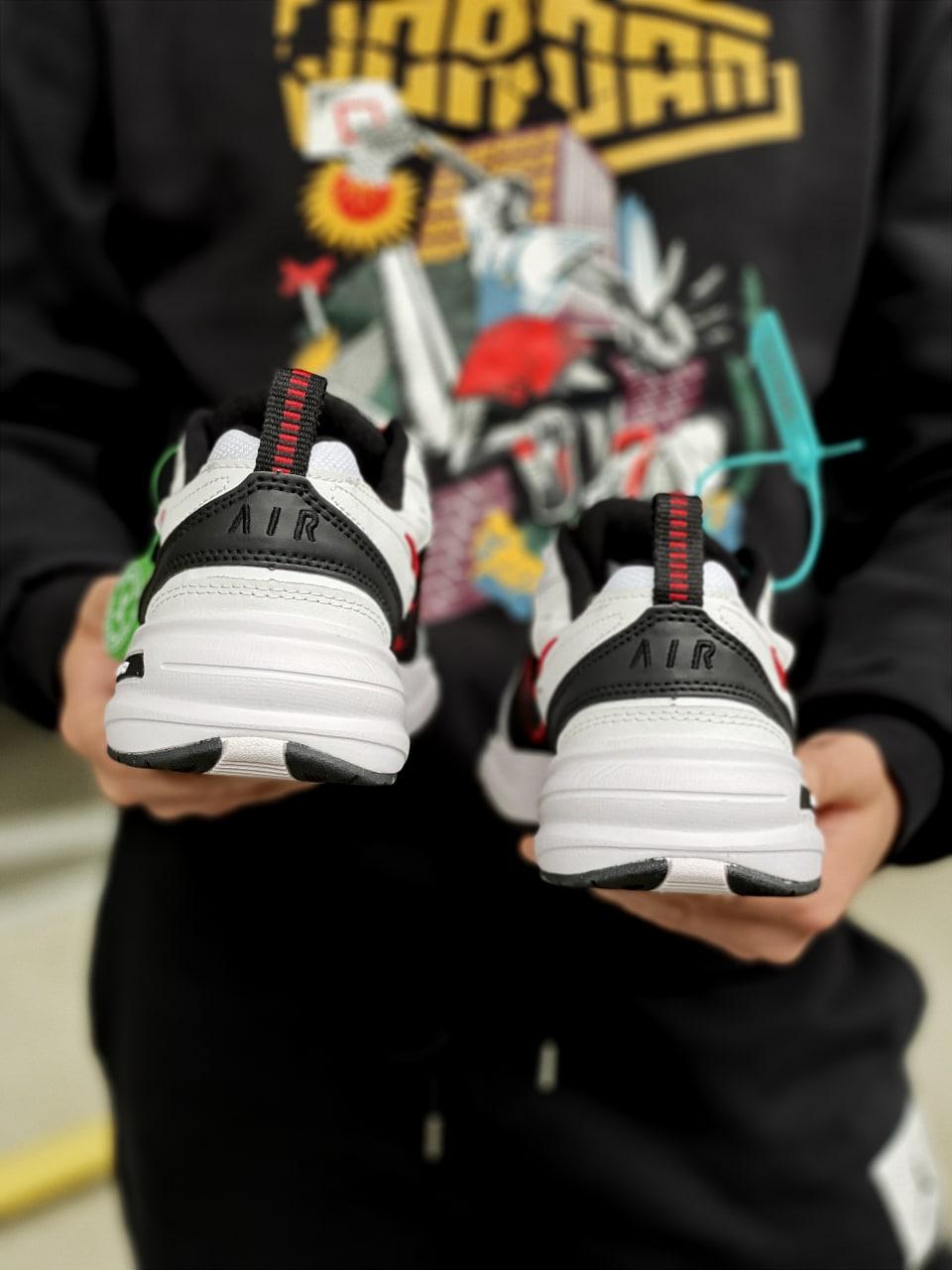 Nike Air Monarch Black White «Red Logo»