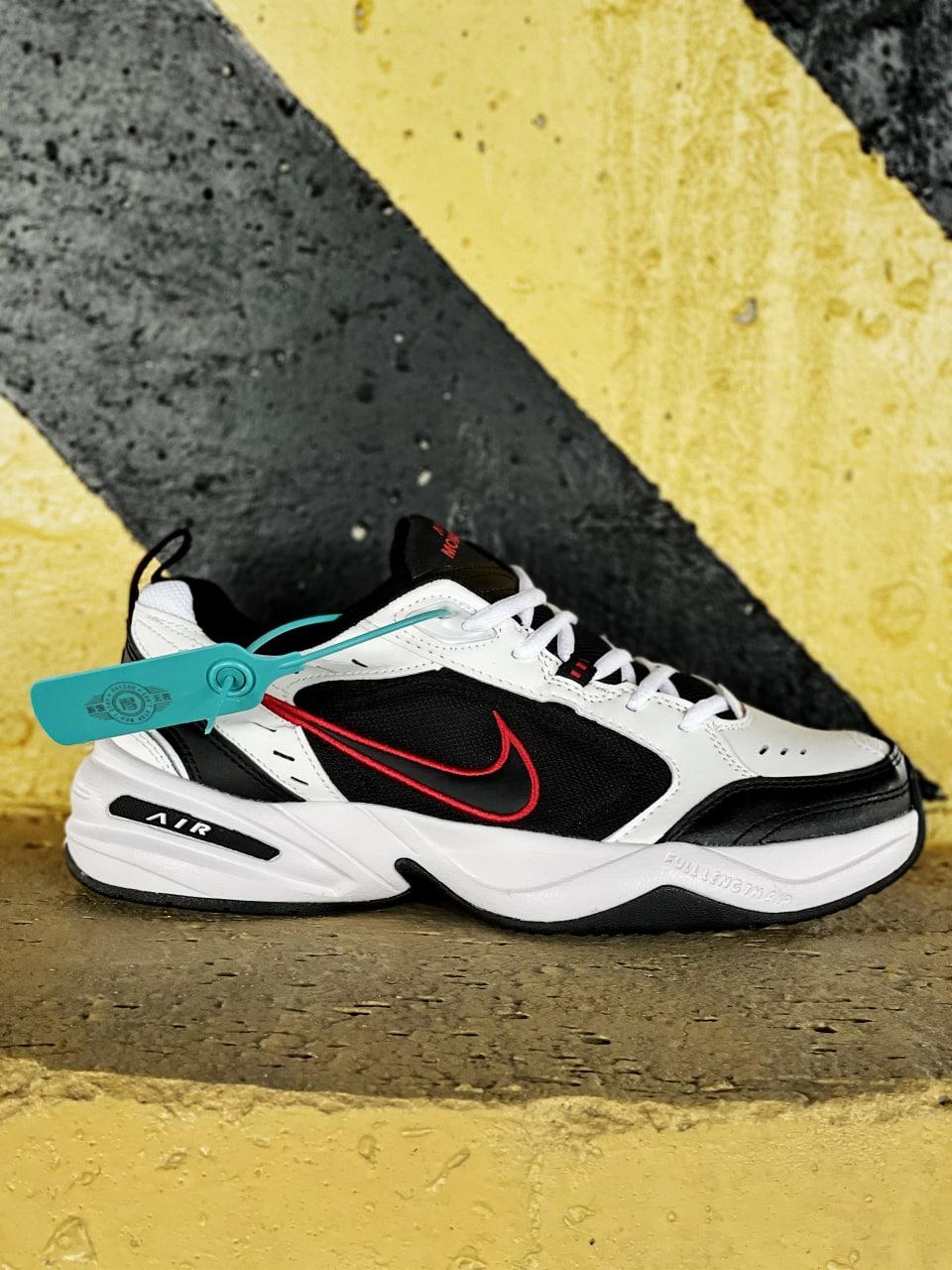 Nike Air Monarch Black White «Red Logo»
