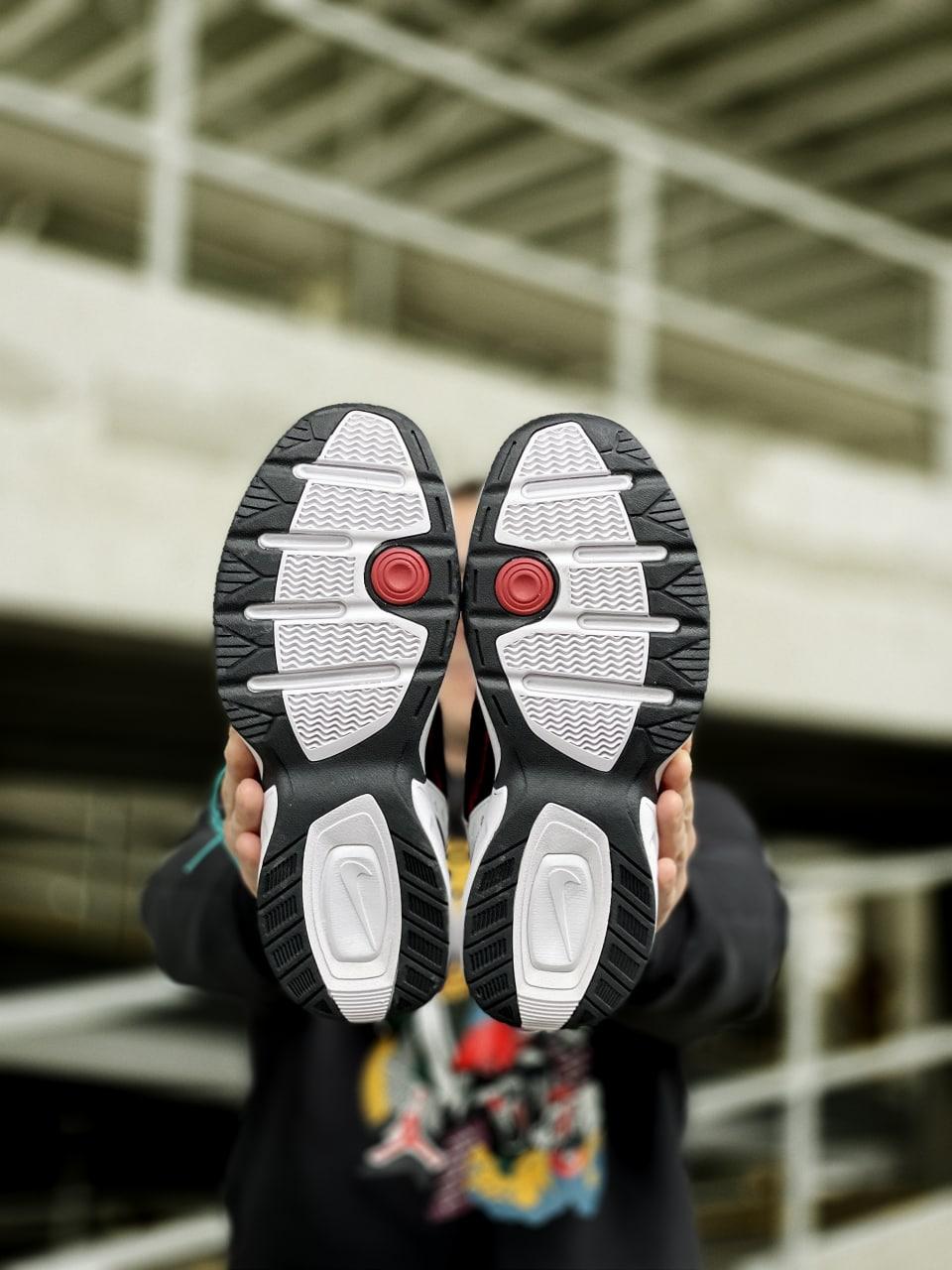 Nike Air Monarch Black White «Red Logo»